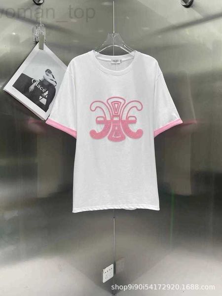 women's t-shirt designer ce family 23 summer new style cuff with color solid three-dimensional bead piece embroidery loose version fash, White
women's t-shirt designer ce family 23 summer new style cuff with color solid three-dimensional bead piece embroidery loose version fash, White