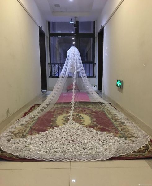 bling bling sequins beads wedding veils appliques lace edge crystals 1t with comb bridal veils custommade long 5m real work8795707, Black
bling bling sequins beads wedding veils appliques lace edge crystals 1t with comb bridal veils custommade long 5m real work8795707, Black