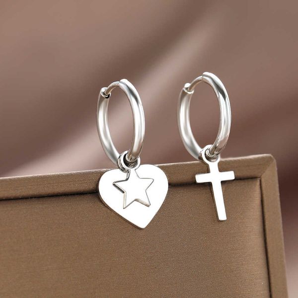 charm stainless steel earrings sweet heart cross pendants light luxury everyday wear hoop dangle earrings for women jewelry r230804, Golden
charm stainless steel earrings sweet heart cross pendants light luxury everyday wear hoop dangle earrings for women jewelry r230804, Golden