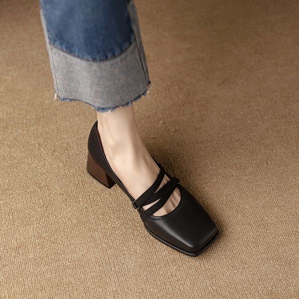 dress shoes for women square toe shallow cut single shoe retro brown versatile mid heeled je99 230803, Black
dress shoes for women square toe shallow cut single shoe retro brown versatile mid heeled je99 230803, Black