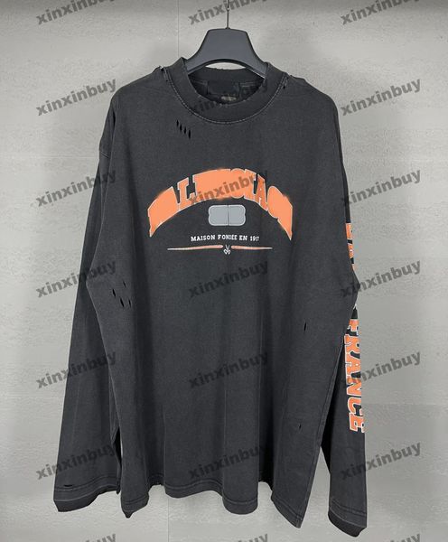 xinxinbuy men designer tee t shirt 23ss paris destroyed tie dye sleeve letters print short sleeve cotton women white blue green s-2xl, Black;brown
xinxinbuy men designer tee t shirt 23ss paris destroyed tie dye sleeve letters print short sleeve cotton women white blue green s-2xl, Black;brown