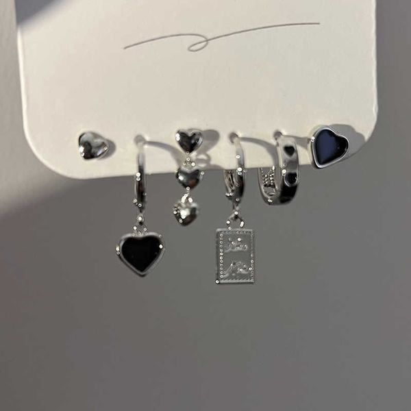 charm silver color metal tassel chain love heart earring irregular geometric cherry hoop earrings for women gifts jewelry set r230804, Golden
charm silver color metal tassel chain love heart earring irregular geometric cherry hoop earrings for women gifts jewelry set r230804, Golden
