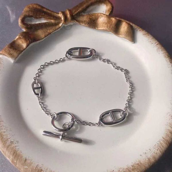 chain designer korean thickened electroplating 18k rose gold fashion creativity h pig nose bracelet minimalist personality 0bal, Black
chain designer korean thickened electroplating 18k rose gold fashion creativity h pig nose bracelet minimalist personality 0bal, Black