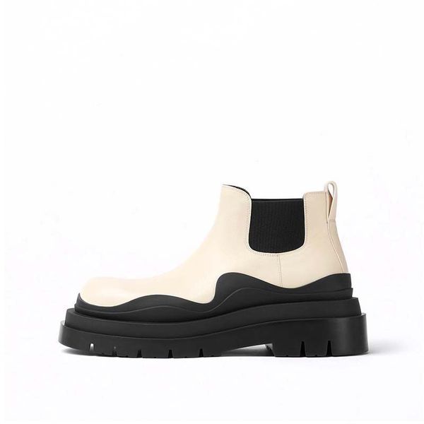 platform boots luxury anti-slip webbing boot designer tire chelsea leather martin ankle outdoor wave colored rubber outsole elastic eur 35-4, Black
platform boots luxury anti-slip webbing boot designer tire chelsea leather martin ankle outdoor wave colored rubber outsole elastic eur 35-4, Black
