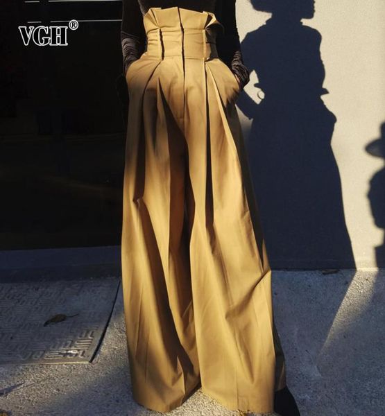 vgh elegant streetwear style women full length pant high waist loose ruffles pleated wide leg pants for female fashion clothing cx6962685, Black;white
vgh elegant streetwear style women full length pant high waist loose ruffles pleated wide leg pants for female fashion clothing cx6962685, Black;white