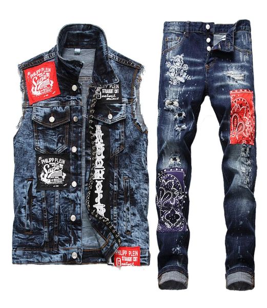 fashion slim fit men039s tracksuits stretch patch denim vest and jeans two piece sets male blue button decoration vest matching3140685, Gray
fashion slim fit men039s tracksuits stretch patch denim vest and jeans two piece sets male blue button decoration vest matching3140685, Gray