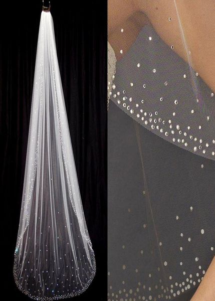 luxury crystal wedding veil sparkly veils 1tier long bridal veils chapel length soft tulle for bride cut edge with comb accessori7745833, Black
luxury crystal wedding veil sparkly veils 1tier long bridal veils chapel length soft tulle for bride cut edge with comb accessori7745833, Black