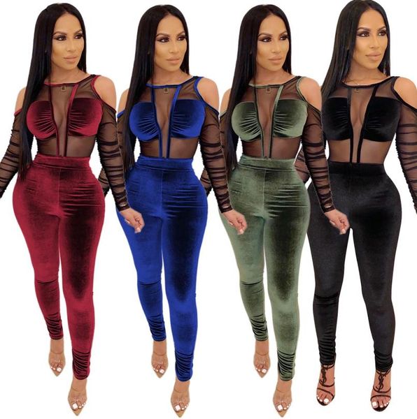 winter women 039s sets tracksuits full sleeve mesh velvet bodysuits pants suit two piece set night club party outfits s23990516, Gray
winter women 039s sets tracksuits full sleeve mesh velvet bodysuits pants suit two piece set night club party outfits s23990516, Gray