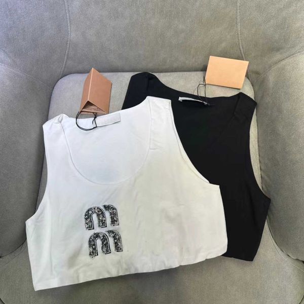 high end women's 2023 spring/summer leisure rhinestone letter short bottom tank top, White
high end women's 2023 spring/summer leisure rhinestone letter short bottom tank top, White