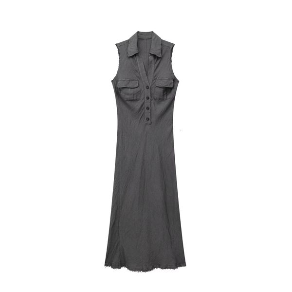 plus size dresse fashion solid sleeveless dress lapel front pockets single breasted female casual vintage long 230803, Black
plus size dresse fashion solid sleeveless dress lapel front pockets single breasted female casual vintage long 230803, Black