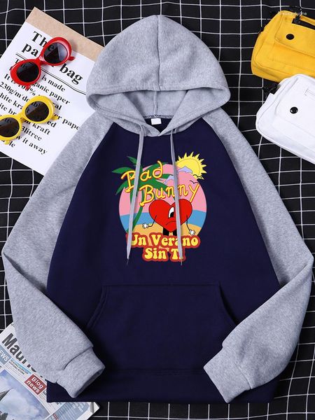 women's hoodies bad un verano sin ti so sad print women raglan sleeve vintage personality clothing fleece warm female sweatshirt, Black
women's hoodies bad un verano sin ti so sad print women raglan sleeve vintage personality clothing fleece warm female sweatshirt, Black