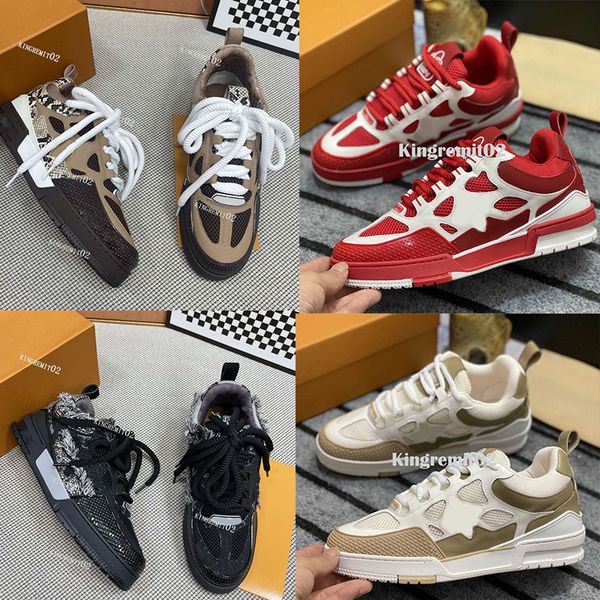 designer sneakers men shoes men women genuine leather sneaker rubber platform trainers multicolor lace-up skate shoes fashion flat shoe, Black
designer sneakers men shoes men women genuine leather sneaker rubber platform trainers multicolor lace-up skate shoes fashion flat shoe, Black