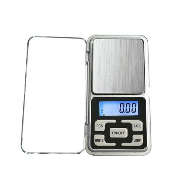 Image of Weighing Scales Wholesale Mini Electronic Digital Scale Jewelry Weigh Nce Pocket Gram Lcd Display With Retail Box 500G/0.1G 200G/0.0 Dhkfy