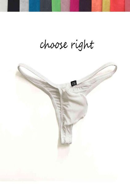 style mens bikini briefs thin cool silk pouch underwear0121403608, Black;white