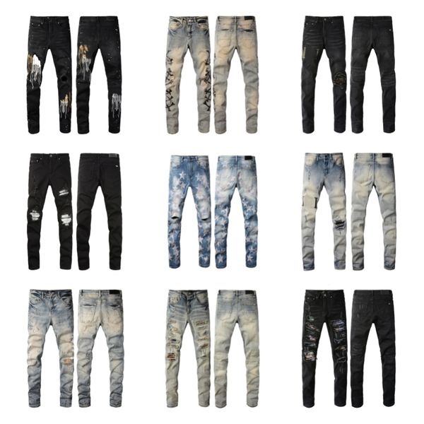 classic printed embroidery designer mens jeans motorcycle hole luxury denim men's fashion street wear men designer pants28-40, Blue
classic printed embroidery designer mens jeans motorcycle hole luxury denim men's fashion street wear men designer pants28-40, Blue