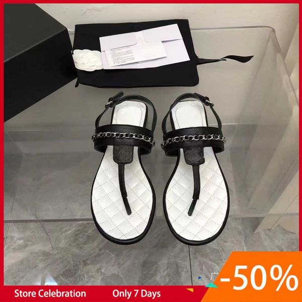 genuine leather for women to wear in summer 2023 low thick heel flip-flops pearl chain straight strap sandals, Black
genuine leather for women to wear in summer 2023 low thick heel flip-flops pearl chain straight strap sandals, Black