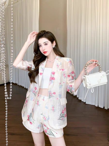 women's set 2023 autumn/winter fashion suit collar, middle sleeve, shorts set two piece set s - xl monochrome customized fabric women&#, White
women's set 2023 autumn/winter fashion suit collar, middle sleeve, shorts set two piece set s - xl monochrome customized fabric women&#, White