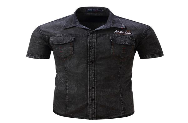 2020 new shirt men short sleeve denim shirt mens casual dress male jean shirts street wearing2443180, White;black
2020 new shirt men short sleeve denim shirt mens casual dress male jean shirts street wearing2443180, White;black