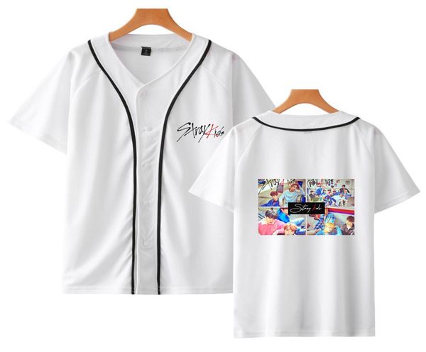 stray kids short sleeve baseball shirt womenmen college style comfortable summer spring new style couple wear 20195545486, Black;brown 
stray kids short sleeve baseball shirt womenmen college style comfortable summer spring new style couple wear 20195545486, Black;brown