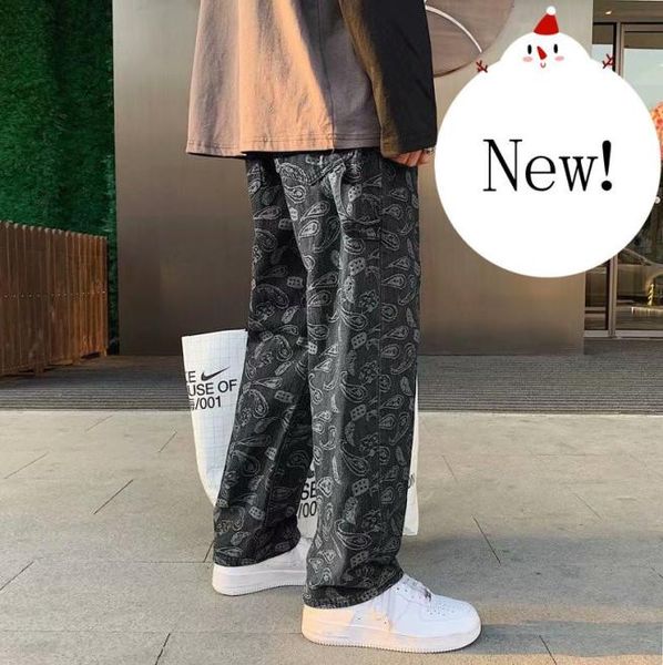men039s jeans cashew flower black straight tube loose spring and autumn summer korean fashion baggy pants denim trousers6280550, Blue
men039s jeans cashew flower black straight tube loose spring and autumn summer korean fashion baggy pants denim trousers6280550, Blue