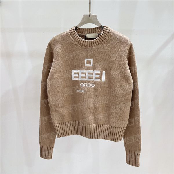 designer sweaters embroidered letters cropped knitted long sleeve pullover fashion sweatshirts for winter, White;black
designer sweaters embroidered letters cropped knitted long sleeve pullover fashion sweatshirts for winter, White;black