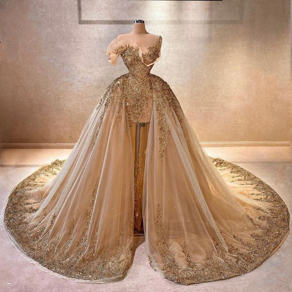 luxury overskirts prom dresses sequins see through formal evening gowns with detachable train woman robe de soiree, Black
luxury overskirts prom dresses sequins see through formal evening gowns with detachable train woman robe de soiree, Black