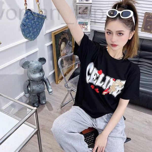 women's t-shirt designer ce home rabbit letter printing short sleeve t-shirt loose versatile fashion age reducing ins2023 spring/summer, White
women's t-shirt designer ce home rabbit letter printing short sleeve t-shirt loose versatile fashion age reducing ins2023 spring/summer, White