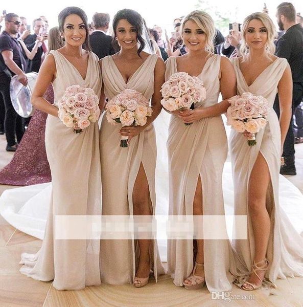 2020 summer wedding chiffon ivory bridesmaid dress front split v neck maid of honor gown bm02031330590, White;pink
2020 summer wedding chiffon ivory bridesmaid dress front split v neck maid of honor gown bm02031330590, White;pink