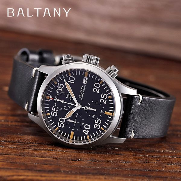 other watches baltany quartz chronograph watch vk67 100m waterproof stainless steel calendar window sapphire vintage military field 230804, Slivery;black
other watches baltany quartz chronograph watch vk67 100m waterproof stainless steel calendar window sapphire vintage military field 230804, Slivery;black