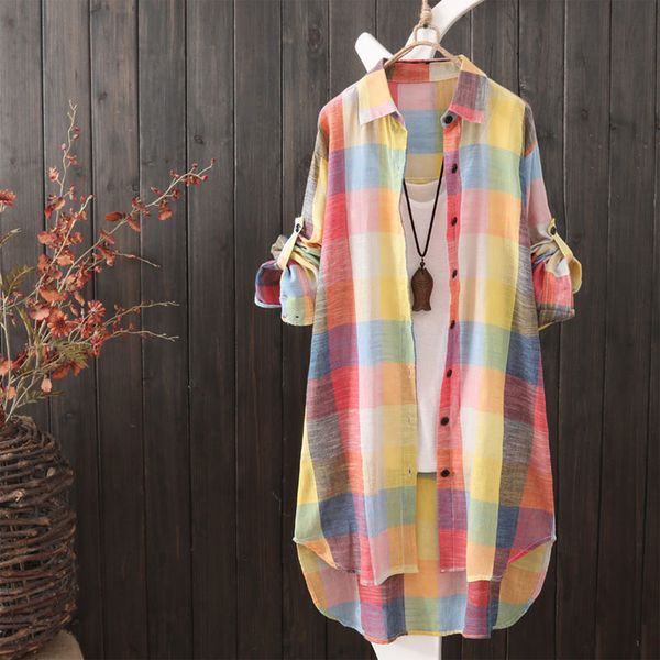 women's blouses shirts fashion women's loose casual plaid printed turn-down collar blouse long sleeve shirt jacket cardigan cover-, White
women's blouses shirts fashion women's loose casual plaid printed turn-down collar blouse long sleeve shirt jacket cardigan cover-, White