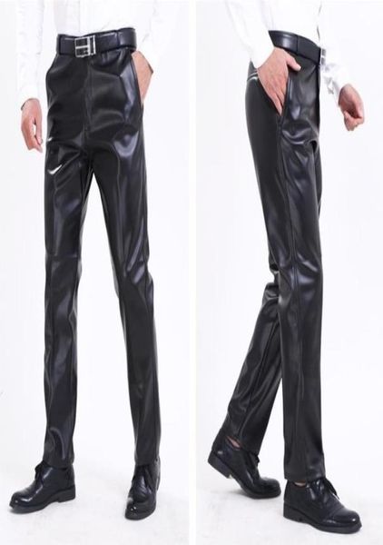 spring aumumn men leather pants high waist straight moto biker trousers male pu faux leather casual pants4100114, Black
spring aumumn men leather pants high waist straight moto biker trousers male pu faux leather casual pants4100114, Black
