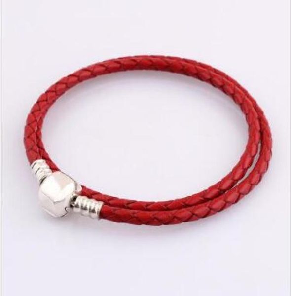 wholesale-fashion womens 925 sterling silver red double layer leather bracelet fit charms beads jewelry men bangle with original box6670093, Golden;silver
wholesale-fashion womens 925 sterling silver red double layer leather bracelet fit charms beads jewelry men bangle with original box6670093, Golden;silver