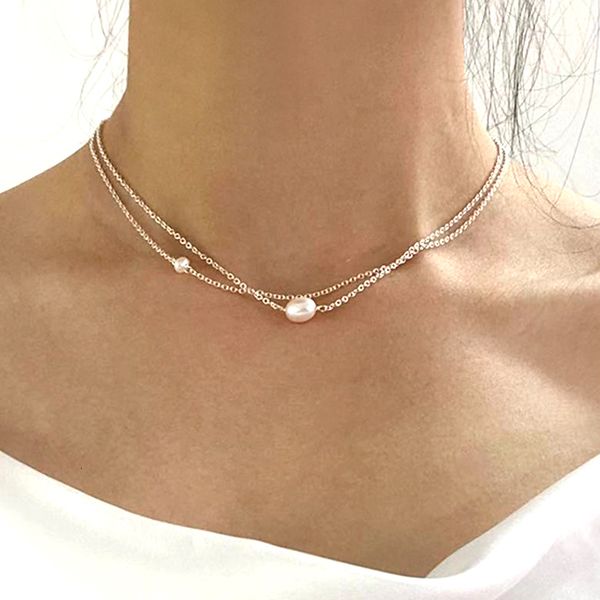 pendant necklaces natural freshwater pearl double necklace 925 sterling silver chain for women female choker fashion jewelry 230804
pendant necklaces natural freshwater pearl double necklace 925 sterling silver chain for women female choker fashion jewelry 230804