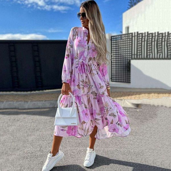 summer womens print dress large swinging fashionably loose long sleeve midi, Black;gray
summer womens print dress large swinging fashionably loose long sleeve midi, Black;gray