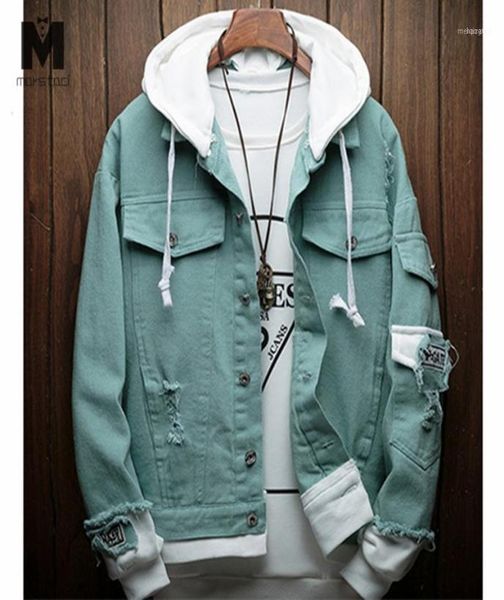men039s jackets men women 2021 spring fake two pieces stitching pink ripped hooded denim jeans jacket hip hop swag loose holes 6286491, Black;brown
men039s jackets men women 2021 spring fake two pieces stitching pink ripped hooded denim jeans jacket hip hop swag loose holes 6286491, Black;brown