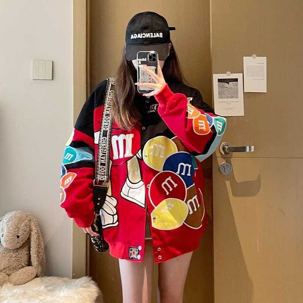 mm beans baseball coat women 2023 new racing suit autumn china-chic european spring and autumn fashion motorcycle suit embroidery, Black;brown
mm beans baseball coat women 2023 new racing suit autumn china-chic european spring and autumn fashion motorcycle suit embroidery, Black;brown
