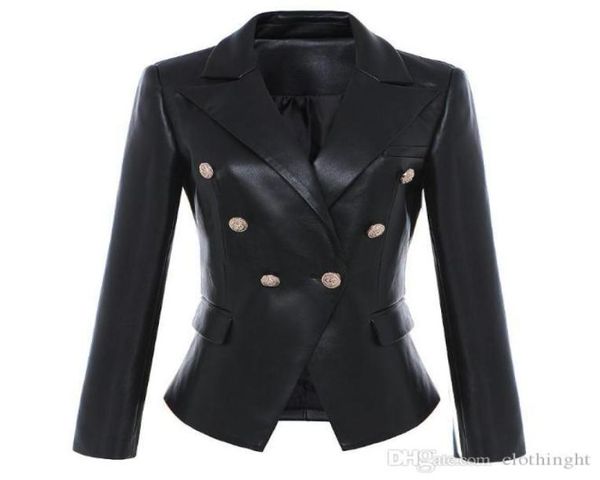 cloth new lion head metal button doublebreasted leather suit blazer coat for spring and autumn women black short jac2199397, White;black
cloth new lion head metal button doublebreasted leather suit blazer coat for spring and autumn women black short jac2199397, White;black
