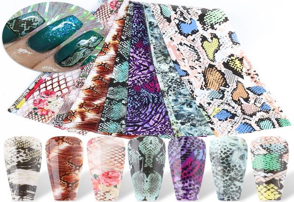 10pcs snake serpentine nail foils adhesive sticker cool wild animal leopard pattern design paper holographic nails sliders manicur6585228, Black
10pcs snake serpentine nail foils adhesive sticker cool wild animal leopard pattern design paper holographic nails sliders manicur6585228, Black