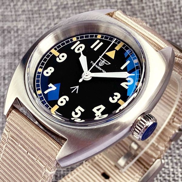 other watches nh35 pt5000 dome sapphire tandorio 36mm small mechanical watch for men pilot wristwatch green lume nylon band steel sport cloc, Slivery;black
other watches nh35 pt5000 dome sapphire tandorio 36mm small mechanical watch for men pilot wristwatch green lume nylon band steel sport cloc, Slivery;black
