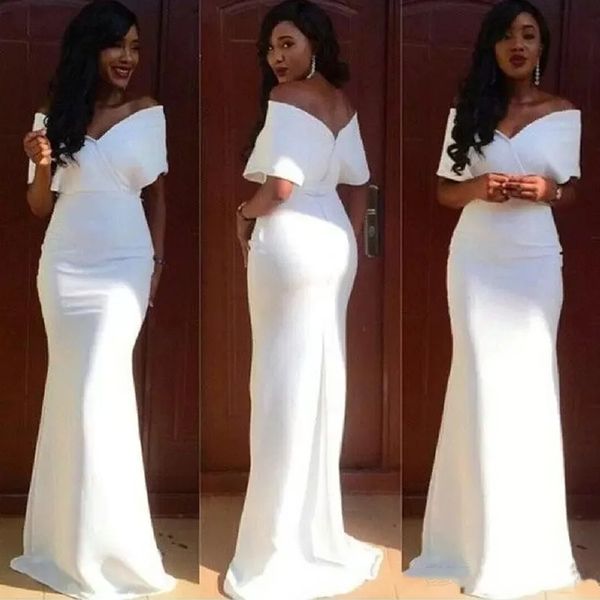 elegant white mermaid bridesmaid dresses v-neck short sleeves simple satin wedding guest gowns white prom party evening dress floor length, White;pink
elegant white mermaid bridesmaid dresses v-neck short sleeves simple satin wedding guest gowns white prom party evening dress floor length, White;pink
