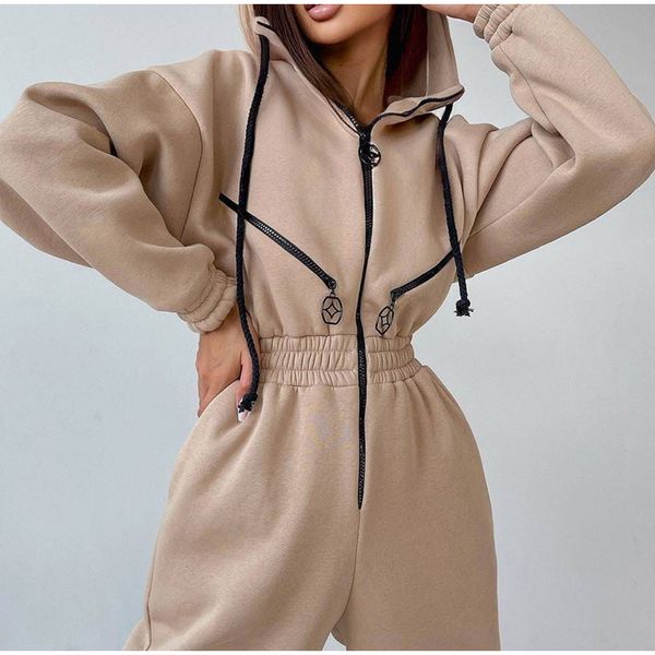 jumpsuit casual women basic hoodie two piece sets zipper drawstring jacket outerwear and elastic pencil pant suit autumn winter tracksuit, White
jumpsuit casual women basic hoodie two piece sets zipper drawstring jacket outerwear and elastic pencil pant suit autumn winter tracksuit, White