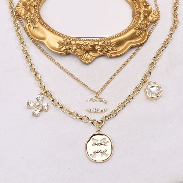 20style luxury designer brand double letter necklaces chain gold plated fashion round pendant sweater newklace for women wedding jewerlry, Silver
20style luxury designer brand double letter necklaces chain gold plated fashion round pendant sweater newklace for women wedding jewerlry, Silver