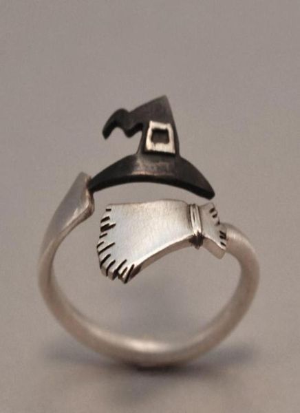 cluster rings fashion halloween ghost witch hat broom opening ring creative copper jewelry for women girls party accessary wholesa7285073, Golden;silver
cluster rings fashion halloween ghost witch hat broom opening ring creative copper jewelry for women girls party accessary wholesa7285073, Golden;silver