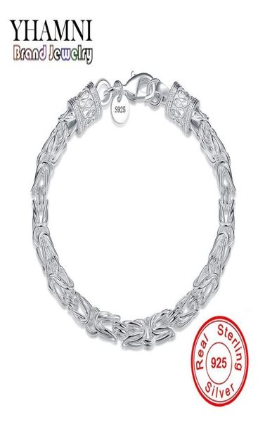 yhamni luxury original 925 sterling silver bracelet curb chain fashion menwomen bracelet with s925 stamp sterling silver jewelry 7254719, White
yhamni luxury original 925 sterling silver bracelet curb chain fashion menwomen bracelet with s925 stamp sterling silver jewelry 7254719, White