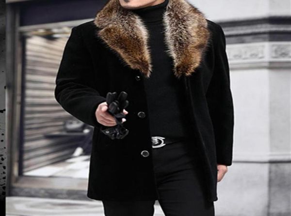 men039s wool blends men long woolen coat fur collar warm male plain slim casual winter windbreaker jacket autumn fashion 2966808, Black
men039s wool blends men long woolen coat fur collar warm male plain slim casual winter windbreaker jacket autumn fashion 2966808, Black