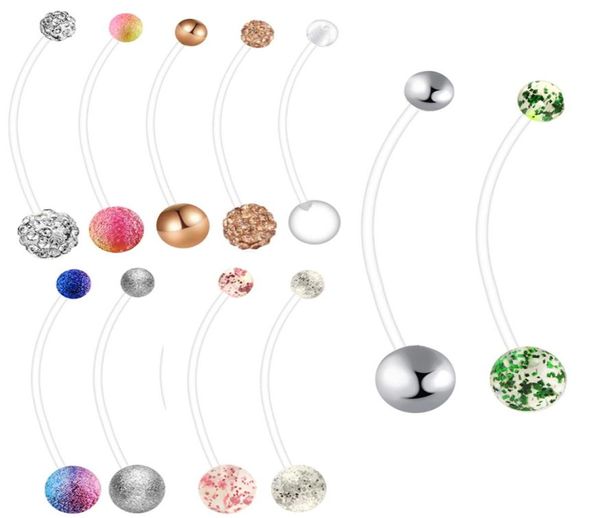 flexible acrylic pregancy belly navel button ring industrial barbell earring 14g piercing cartilage body jewelry 110pcs8699643, Silver
flexible acrylic pregancy belly navel button ring industrial barbell earring 14g piercing cartilage body jewelry 110pcs8699643, Silver