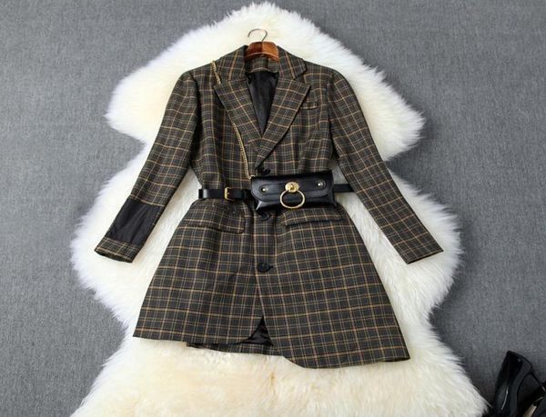 2019 fall autumn long sleeve notchedlapel glamorous plaid print belted asymmetry singlebreasted fashion blazers outwear coats o06627647, White;black
2019 fall autumn long sleeve notchedlapel glamorous plaid print belted asymmetry singlebreasted fashion blazers outwear coats o06627647, White;black