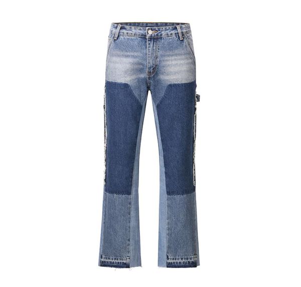 high street patchwork black jeans pants for men straight casual sashes pockets denim trousers3595300, Blue
high street patchwork black jeans pants for men straight casual sashes pockets denim trousers3595300, Blue