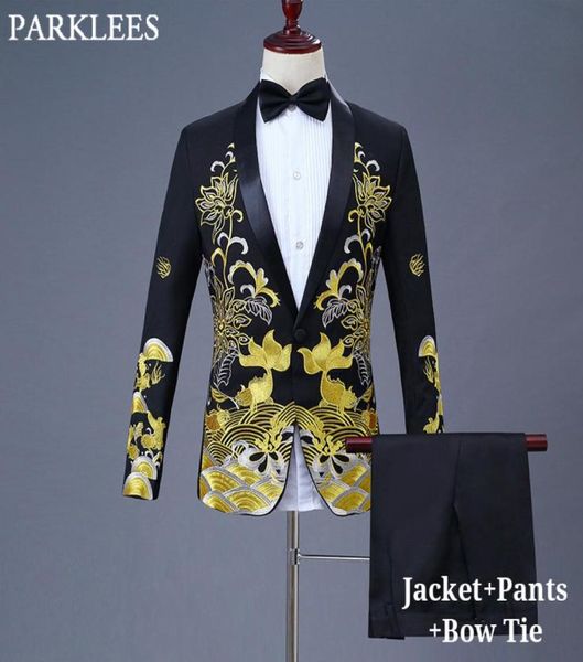 2018 mens embroidery dress suits with pants shawl lapel black suit men slim fit prom stage wedding grooms singer costumes homme7349298, White;black
2018 mens embroidery dress suits with pants shawl lapel black suit men slim fit prom stage wedding grooms singer costumes homme7349298, White;black