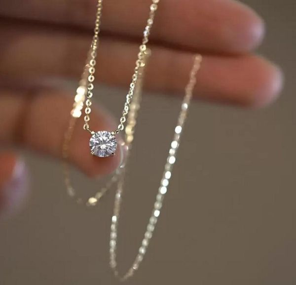 925 sterling silver necklace with 14k gold plated four prongs single diamond super flash temperament light luxury clavicle chain j8374704
925 sterling silver necklace with 14k gold plated four prongs single diamond super flash temperament light luxury clavicle chain j8374704